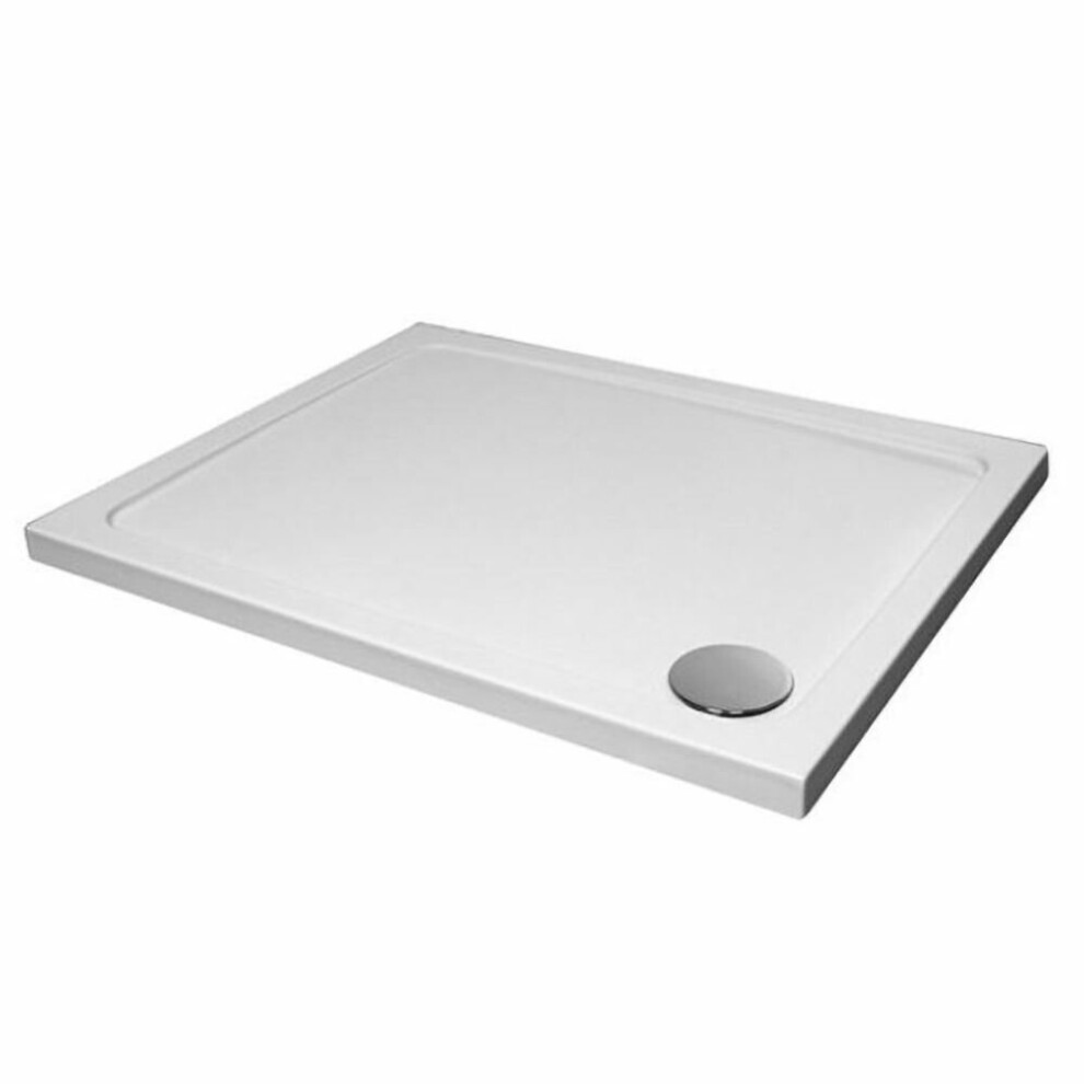 Large 1100 x 800 Rectangle Shower Tray Low Profile Walkin with Free Waste