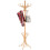 Costway Floor Standing Coat Jacket Stand Solid Wood Hanger with Umbrella Rack 2