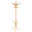 Costway Floor Standing Coat Jacket Stand Solid Wood Hanger with Umbrella Rack 1