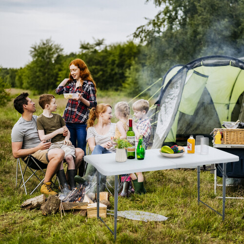 Casart Folding Table Portable Bi-fold Picnic Table Fold-in-Half Utility Table 2