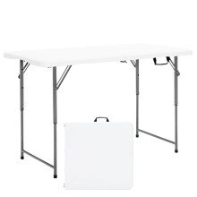 Folding Table Portable Bi-fold Picnic Table Fold-in-Half Utility Table