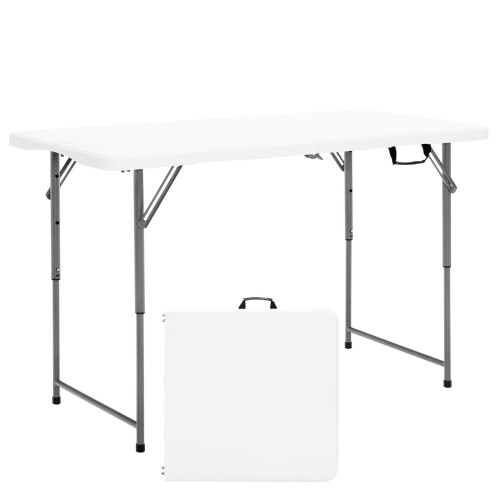 Casart Folding Table Portable Bi-fold Picnic Table Fold-in-Half Utility Table