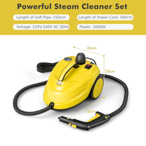 Costway 2000W Multipurpose Steam Cleaner Rolling Cleaning Machine 1