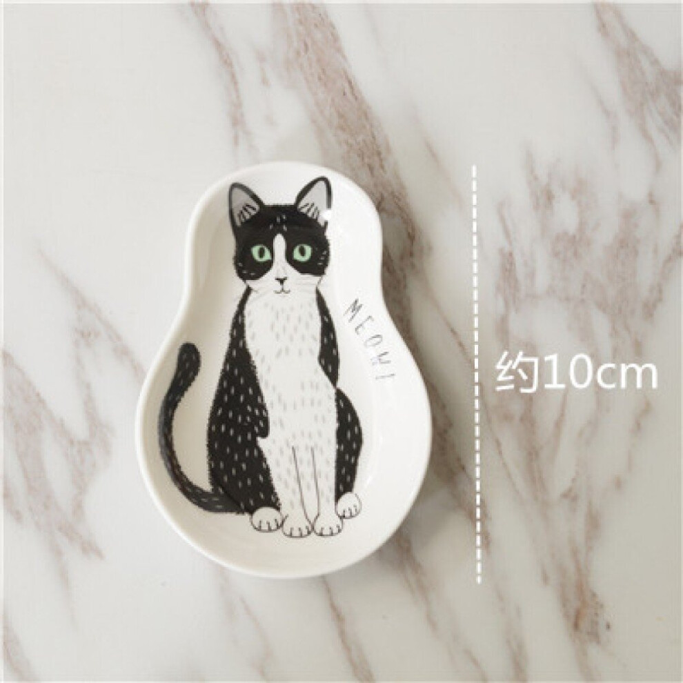 Seasoning Dish Kitten Dipping Saucer Plate Home Kitchen Supplies