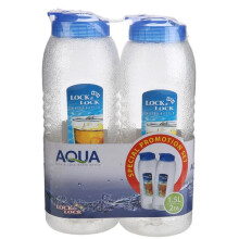 Lock & Lock Aqua Water Bottle Set (1.5L, 2 Pieces) | BPA-Free, Leak-Proof, Durable Design for Hydration at Home & On-the-Go
