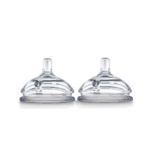 Comotomo Natural Teat Silicone Nipple Variable Flow, Pack of 2's