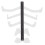 GYM MASTER Wall Mounted Vertical Rack Storage for a Full Set of 5 Max Grip Lat Pulldown Handles 1