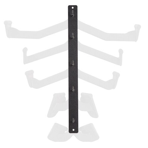 GYM MASTER Wall Mounted Vertical Rack Storage for a Full Set of 5 Max Grip Lat Pulldown Handles