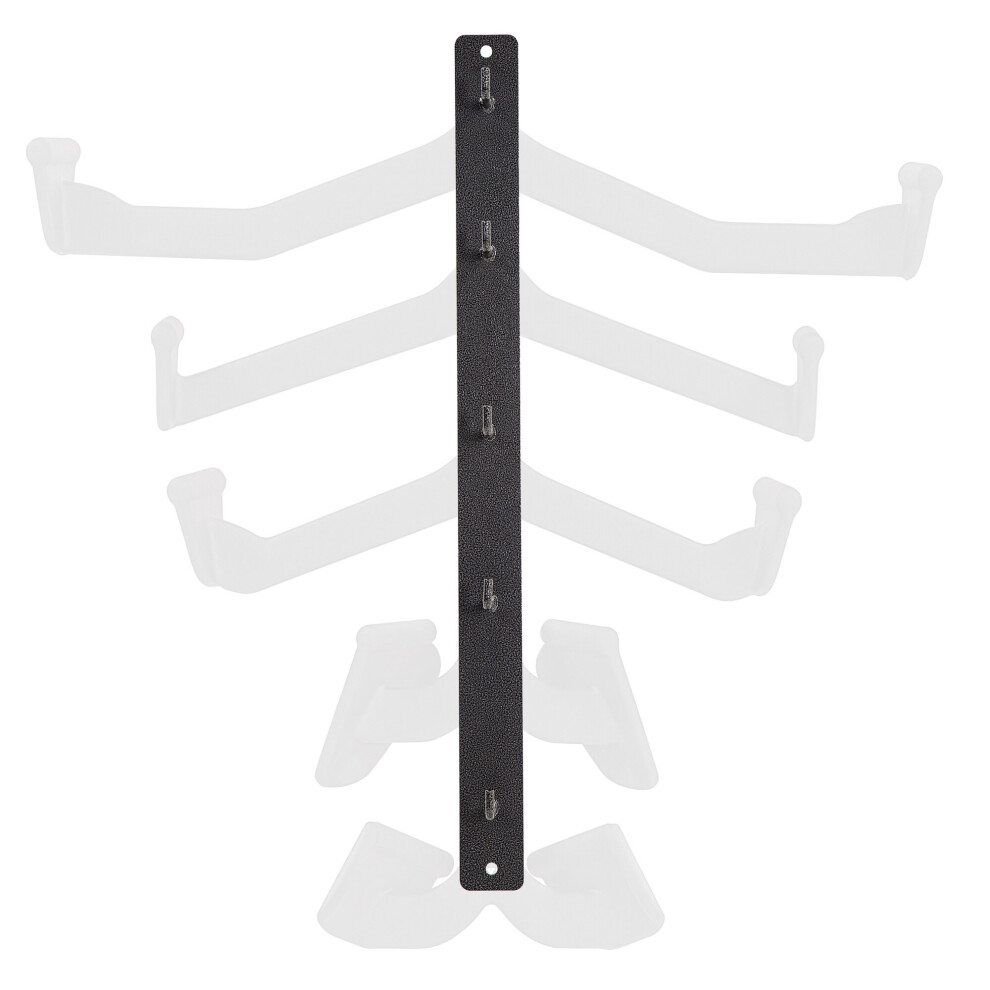 GYM MASTER Wall Mounted Vertical Rack Storage for a Full Set of 5 Max Grip Lat Pulldown Handles