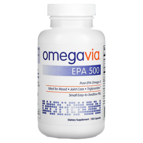 OmegaVia, EPA 500, Ωμέγα-3, 500 mg, 120 Σοφγέλες