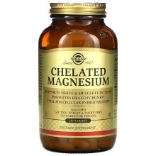Solgar, Chelateerde Magnesium, 250 Tabletten