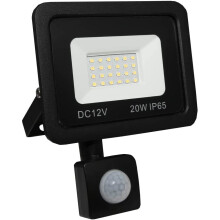 LED Floodlight 12V DC 20W Day White PIR