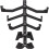 GYM MASTER Wall Mounted Vertical Rack Storage for a Full Set of 5 Max Grip Lat Pulldown Handles 3
