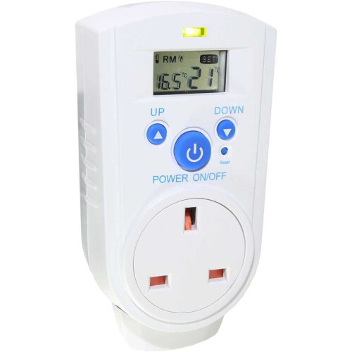 TH-928T Plug-in Digital Thermostat - Heating & Cooling Modes, 5-30C, 13A/3120W, Indicator Light, IP20