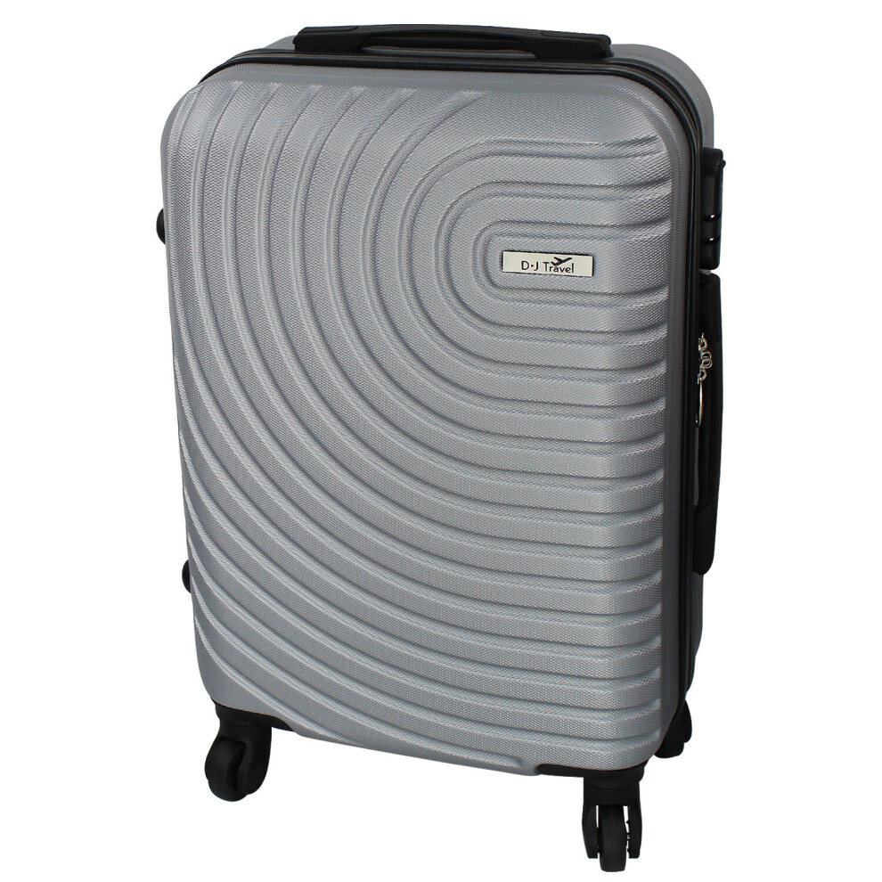 Silver Cabin Case Carry On ABS Hand Luggage Plane EasyJet Airline Approved 20'' Trolley