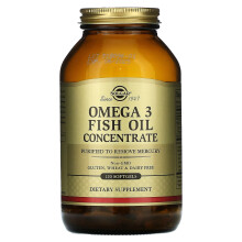 Solgar, Omega 3 Fiskolja Koncentrat, 120 Myggor