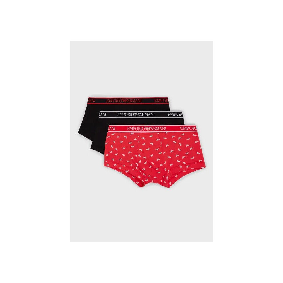 Armani (M) Emporio 3 Pack Trunks - Stretch Cotton -Brb
