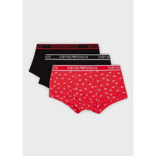 Armani (L) Emporio Armani 3 Pack Trunks - Stretch Cotton -BRB 1