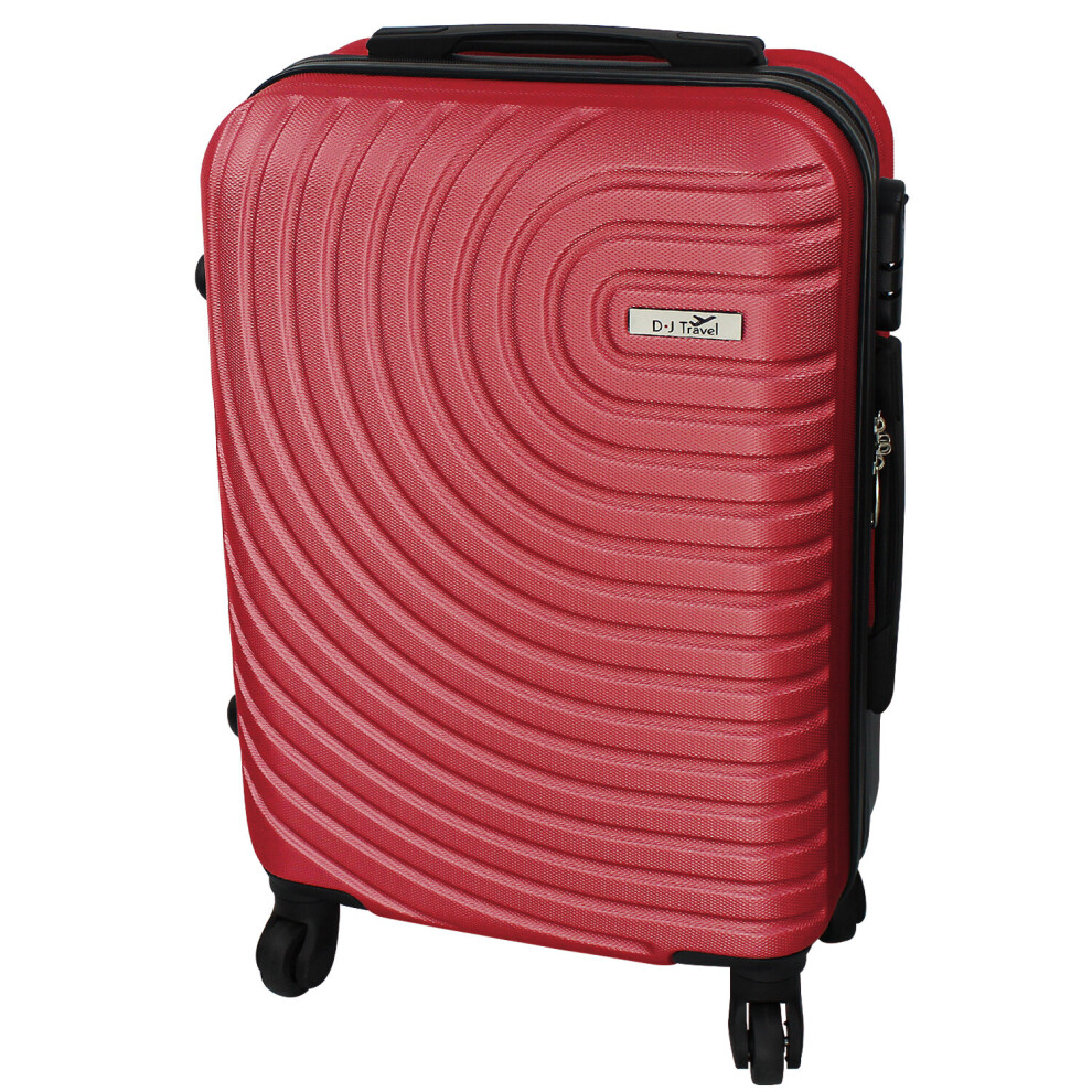 Red Cabin Case Carry On ABS Hand Luggage Plane EasyJet Airline Approved 20'' Trolley