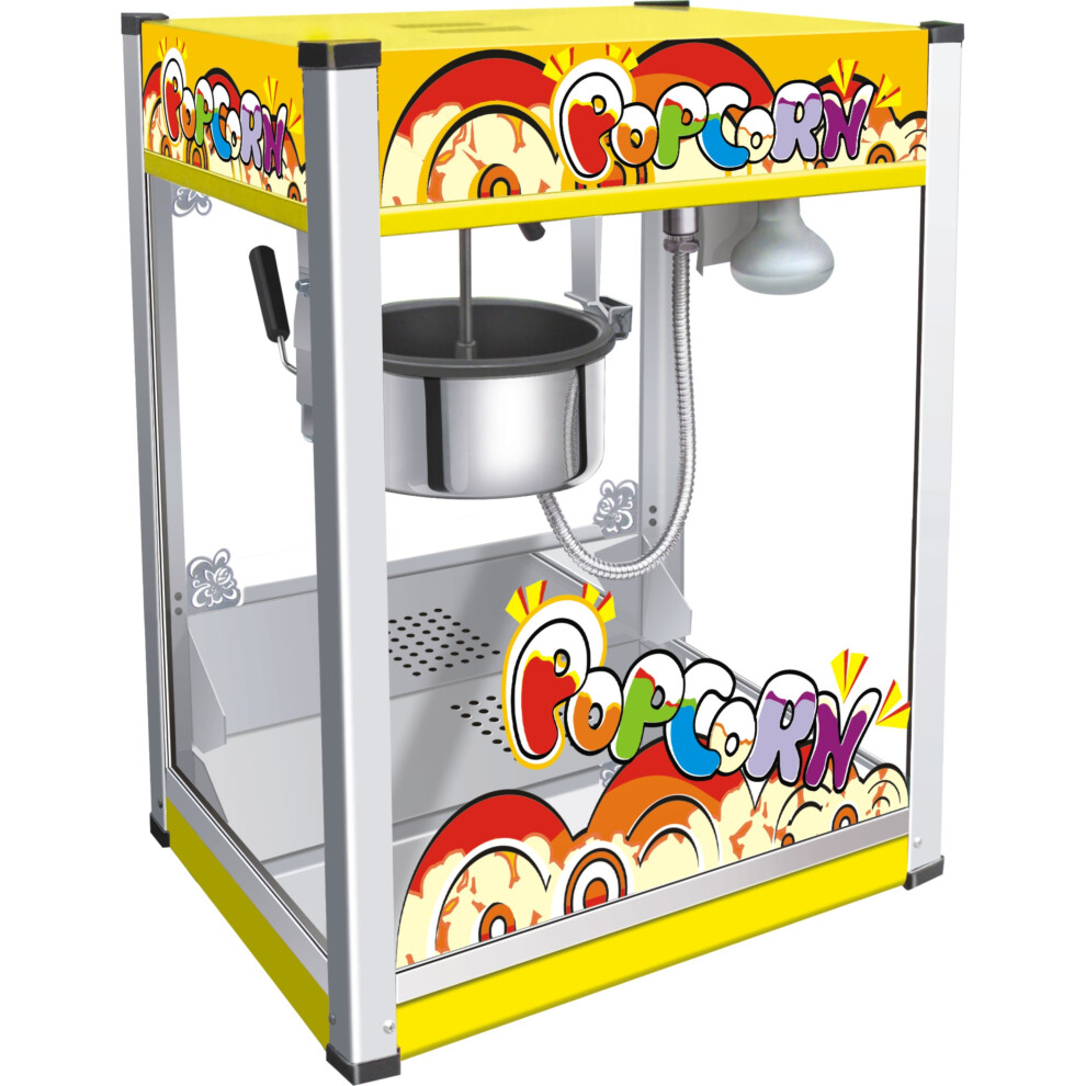 8oz Commercial Electric Popcorn Machine Yellow Stainless Steel Popper