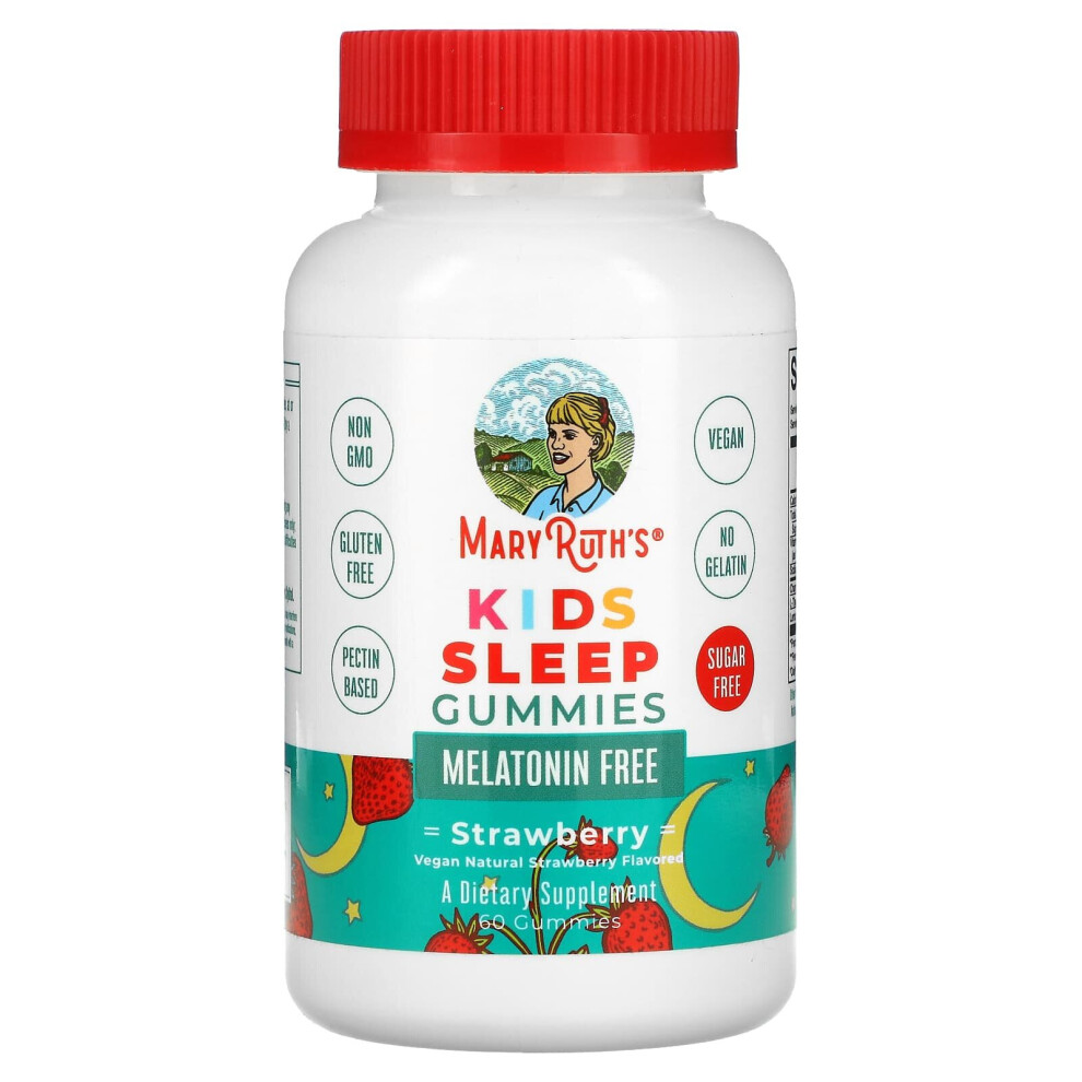 MaryRuth Organics, Kids Sleep Gummies, Strawberry, 60 Gummies