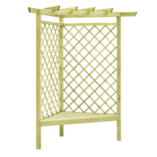 Wooden Pergola Kit Garden Structure Seat Corner Trellis Bench Patio