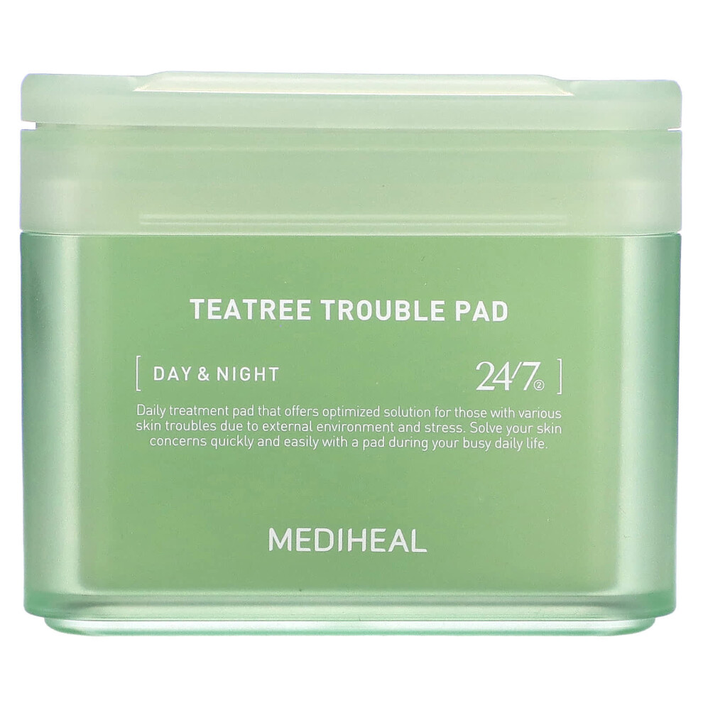 Mediheal , Tea Tree Trouble Pad, 100 Pads, 5.74 Fl Oz (100 Ml)