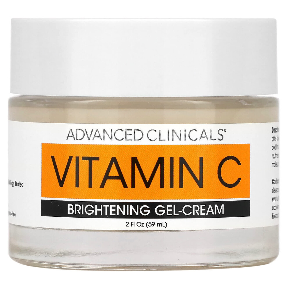 Advanced Clinicals, Vitamin C, Brightening Gel-Cream, 2 fl oz (59 ml)