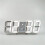 (White) 3D LED Clock Digital Wall Desk Alarm 1