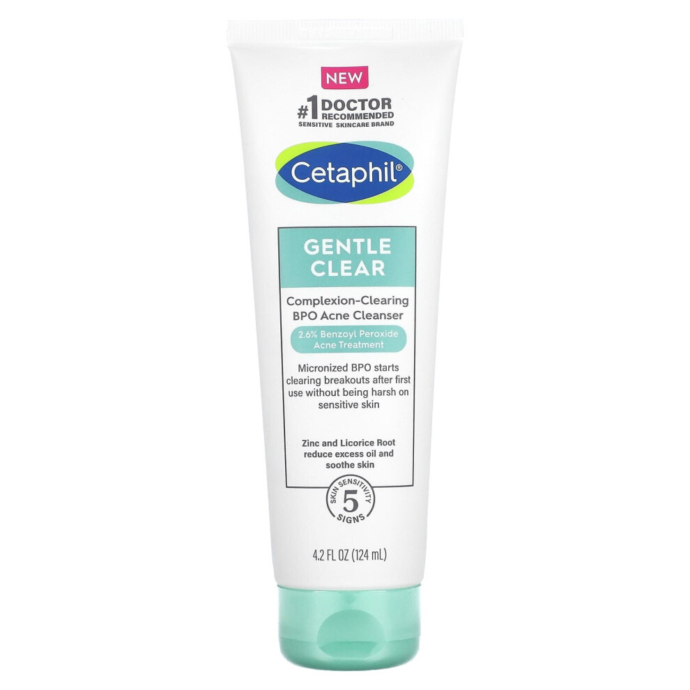 INPROGRESS... Cetaphil, Gentle Clear, Complexion-Clearing BPO Acne Cleanser, 4.2 fl oz (124 ml)