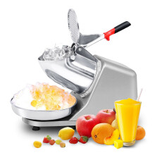 Electric Ice Crusher Snow Cone Maker Stainless Steel Shaved