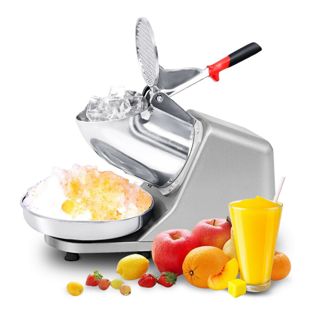 Electric Ice Crusher Snow Cone Maker Stainless Steel Shaved