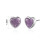 Philip Jones Jewellery Amethyst Heart Stud Earrings 6
