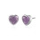 Philip Jones Jewellery Amethyst Heart Stud Earrings 2