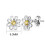Philip Jones Jewellery Daisy Stud Earrings Created with Zircondia Crystals 6