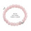 Philip Jones Jewellery Angel Wings Rose Quartz Gemstone Charm Bracelet 8