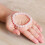 Philip Jones Jewellery Angel Wings Rose Quartz Gemstone Charm Bracelet 6