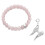 Philip Jones Jewellery Angel Wings Rose Quartz Gemstone Charm Bracelet 1
