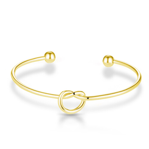 Philip Jones Jewellery Gold Plated Love Knot Cuff Bangle 1