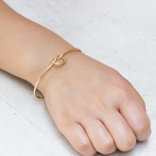 Philip Jones Jewellery Gold Plated Love Knot Cuff Bangle 2