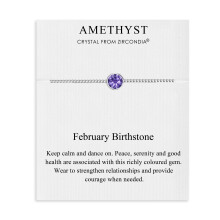 February (Amethyst) Birthstone Bracelet Created with Zircondia Crystals