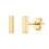 Philip Jones Jewellery Gold Plated Bar Earrings 1