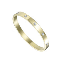 Vergoldeter Armreif mit Zircondia-Kristallen