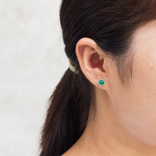 Philip Jones Jewellery Green Aventurine Stud Earrings 2