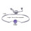 Philip Jones Jewellery February (Amethyst) Birthstone Bracelet Created with Zircondia Crystals 7