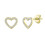 Philip Jones Jewellery Gold Plated Open Heart Earrings Created with Zircondia Crystals 2