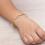 Philip Jones Jewellery Gold Plated Link Bangle Created with Zircondia Crystals 3