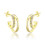 Philip Jones Jewellery Gold Plated Open Double Hoop Earrings Created With Zircondia Crystals 2