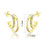 Philip Jones Jewellery Gold Plated Open Double Hoop Earrings Created With Zircondia Crystals 6