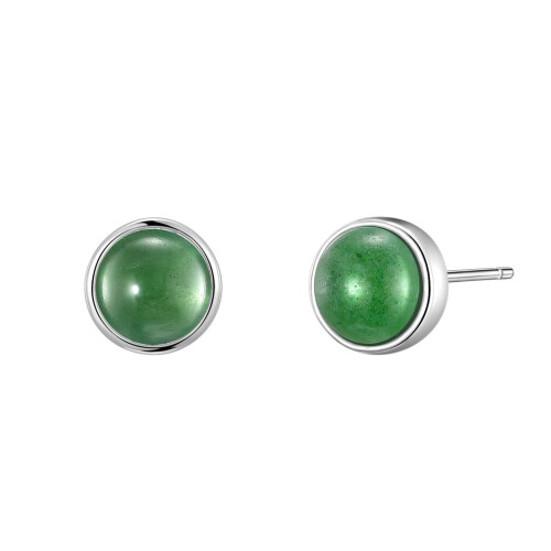 Philip Jones Jewellery Green Aventurine Stud Earrings 1